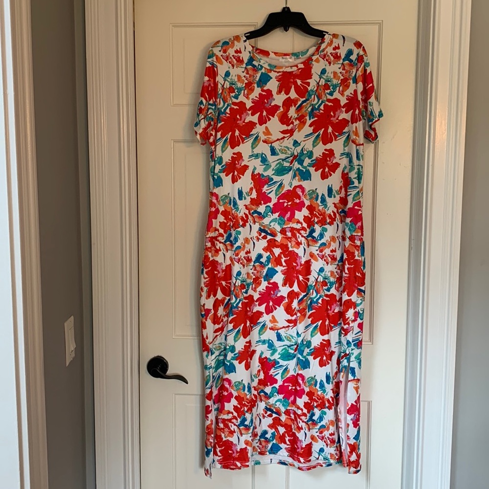 Amazon Floral T-Shirt Maxi Dress
